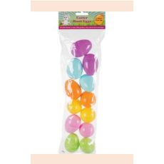 Easter Hunt Eggs - Plastic Fillable 12 Piece